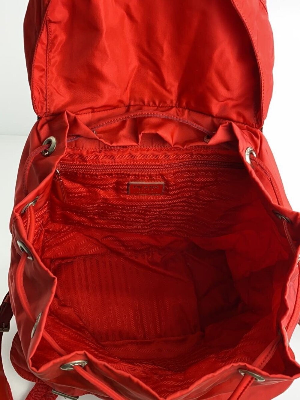 Prada Backpack Daybag Rucksack RED Rope - Picture 6 of 7